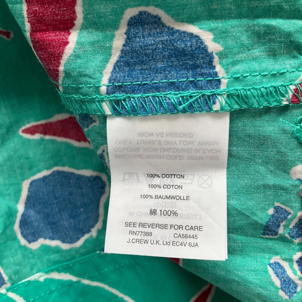 Crewcuts Girls Teal Abstract Floral Cotton Cross Back Sun Dress S 14 NWT Summer - Picture 10 of 11